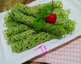 Cara Membuat Roti Jala Green Tea eggless 4