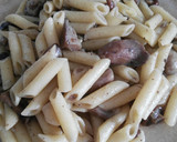 Foto del paso 8 de la receta: Macarrones con setas y salsa de espirulina