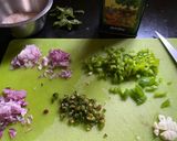 A picture of step 1 of Lobia Kabab.