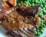 A picture of step 8 of Slow Cooked Beef Brisket with Onions.