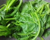 A picture of step 1 of Palak Masala Puri.