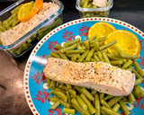 Foto del paso 4 de la receta: Salmón al vapor con naranja y judías verdes