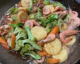 Foto langkah ke 5 dari resep Tumis Brokoli Udang Tofu.