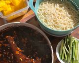 A picture of step 7 of Jjajangmyeon 짜장면 (Black Bean Noodles).