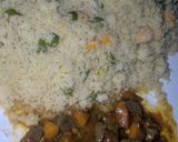 A picture of step 6 of Cous cous with liver sauce.