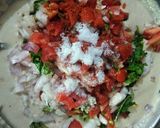 A picture of step 1 of Veg Chilla.