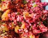 A picture of step 3 of Beetroot Sabudana Vada.