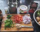 A picture of step 1 of Nagpuri style Wanga batata saoji masala zhanzhanit bhaji (brinjal potato sabji).