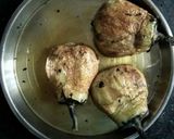 A picture of step 1 of Baingan Bhartha.