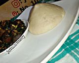 A picture of step 5 of Edika-Ikong soup.