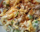 A picture of step 3 of Oyster Omelette.