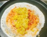 A picture of step 6 of Schezwan Dosa.