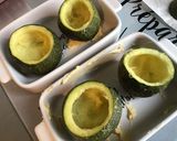 Une image de l'étape 13 de Courgettes rondes farcies ricotta et jambon blanc.