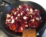 Une image de l'étape 8 de Bœuf sauté au poivron rouge, trevisana et épices italiennes.