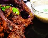 A picture of step 4 of Mutton masala chops.