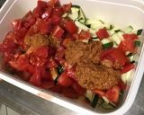 Une image de l'étape 5 de Tomates et courgettes sauce mozzarella sautées à la plancha.