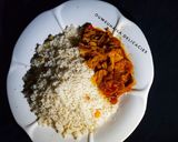 A picture of step 1 of Burabuskon shinkafa.