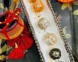 A picture of step 4 of Tricolour coconut, mango, green peas Sweet Laddu.