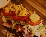 A picture of step 5 of Italian Hoagie (By an Ex-Jersey Mikes Employee).