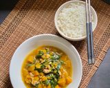 A picture of step 7 of Alugbati, Giniling, Kalabasa in Filipino style for dinner / Malabar Spinach, Chicken mince, Pumpkin.