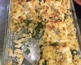 A picture of step 5 of Budget baked spinach pasta.