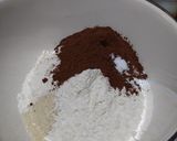 Foto langkah ke 1 dari resep Eggless Chocolate Cake (Kue Potong).