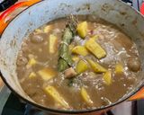 Une image de l'étape 19 de Duo de pommes de terre au lard et bouillon de sanglier.