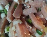 A picture of step 1 of White pepper Pork Stirfry.