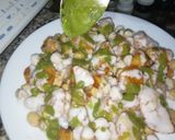 A picture of step 3 of Aloo chole chaat.