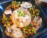 A picture of step 3 of Peri peri chicken steak.