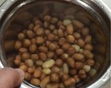 A picture of step 1 of Peanut Milk and Paneer.