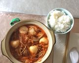 Hình bước làm 7 của món Soup kimchi Korea