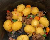 A picture of step 4 of Breakfast inspo | potatoes and beef.