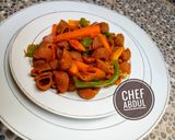 A picture of step 4 of Brown pasta.