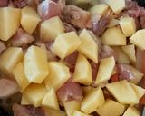 A picture of step 3 of My Chicken, Bacon,onion & Potato Cheese Bake 🥰.