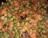 A picture of step 1 of Bhindi.