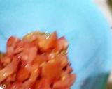 A picture of step 2 of Aloo gajar gosht.
