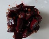 A picture of step 2 of Beet, Arugula, and Goat Cheese Salad.