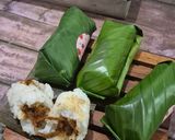 Foto langkah ke 3 dari resep Lontong Nasi Isi Abon.