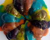 A picture of step 14 of Colorful Chocolate Biscuit Cake.