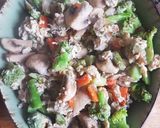Foto del paso 6 de la receta: Wok de verduras y setas con huevo