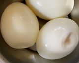 A picture of step 2 of Kai Leuk Kuey or Son-in-Law Eggs.