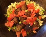 A picture of step 2 of California Farm Spiced Lamb Fried Rice.