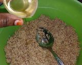 A picture of step 3 of Dashishi (Arabian food using wheat).