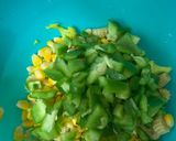 A picture of step 2 of 4 veggie sandwich.