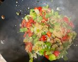 A picture of step 4 of Kung Pao Shrimp.