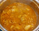 A picture of step 11 of Suquet de Monkfish, Red Shrimp, and Baby Squid with Almond and Hazelnut Picada.