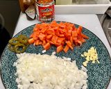 A picture of step 1 of Huevos Rancheros and Chipotle Cheese Dip 🌶🌶🍅🍅🍳🍳.