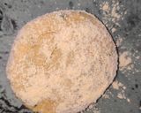 A picture of step 1 of Makka ki puri.