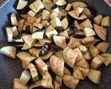 A picture of step 1 of Eggplant peppers and tomatoes.